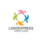 画像1: 人々が繋がり成長するロゴ (1)