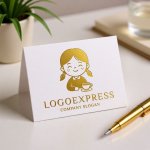 画像16: 笑顔の女の子とティーカップのロゴ (16)