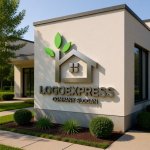 画像15: 葉っぱの煙突があるエコハウスロゴ (15)