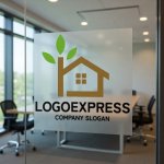 画像8: 葉っぱの煙突があるエコハウスロゴ (8)