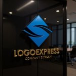 画像15: 菱形とS字の流線形スピードロゴ (15)