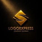 画像12: 菱形とS字の流線形スピードロゴ (12)