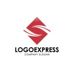 画像3: 菱形とS字の流線形スピードロゴ (3)