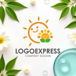 画像9: 笑顔の太陽と花のロゴ (9)