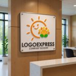 画像13: 笑顔の太陽と花のロゴ (13)