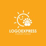 画像4: 笑顔の太陽と花のロゴ (4)