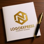 画像6: 六角形とN字の力強いロゴ (6)