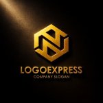 画像12: 六角形とN字の力強いロゴ (12)