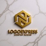 画像13: 六角形とN字の力強いロゴ (13)