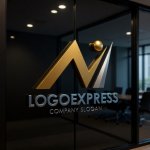 画像15: 上昇するN（またはM）と人型のダイナミックロゴ (15)