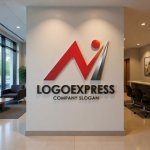 画像10: 上昇するN（またはM）と人型のダイナミックロゴ (10)