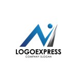 画像3: 上昇するN（またはM）と人型のダイナミックロゴ (3)