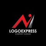 画像4: 上昇するN（またはM）と人型のダイナミックロゴ (4)