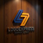 画像5: LとS（またはLと7）が連結する幾何学的ロゴ (5)