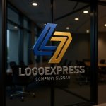 画像15: LとS（またはLと7）が連結する幾何学的ロゴ (15)