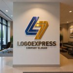 画像10: LとS（またはLと7）が連結する幾何学的ロゴ (10)