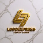 画像13: LとS（またはLと7）が連結する幾何学的ロゴ (13)