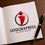 画像6: 躍動する人型Iと円の未来志向ロゴ (6)