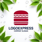 画像9: シンプルハンバーガーロゴ (9)