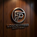 画像5: FとPのモダンな連結ロゴ (5)