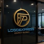 画像15: FとPのモダンな連結ロゴ (15)