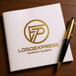 画像6: FとPのモダンな連結ロゴ (6)