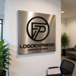 画像7: FとPのモダンな連結ロゴ (7)