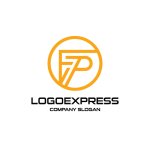 画像3: FとPのモダンな連結ロゴ (3)