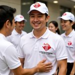 画像14: 人型と柱が融合したT字の建設ロゴ (14)