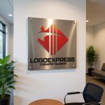 画像7: 人型と柱が融合したT字の建設ロゴ (7)