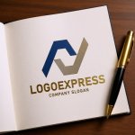 画像6: 連結するN字のモダンロゴ (6)