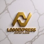 画像13: 連結するN字のモダンロゴ (13)