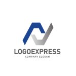 画像1: 連結するN字のモダンロゴ (1)