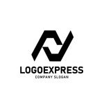 画像3: 連結するN字のモダンロゴ (3)