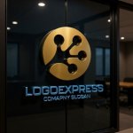 画像15: カエルの足（またはネットワーク）の円形ロゴ (15)