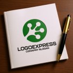 画像6: カエルの足（またはネットワーク）の円形ロゴ (6)