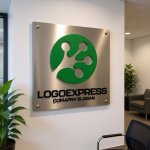 画像7: カエルの足（またはネットワーク）の円形ロゴ (7)