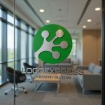 画像9: カエルの足（またはネットワーク）の円形ロゴ (9)