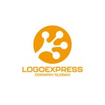 画像3: カエルの足（またはネットワーク）の円形ロゴ (3)