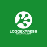 画像4: カエルの足（またはネットワーク）の円形ロゴ (4)