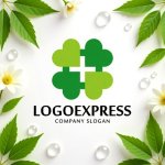 画像9: 四つ葉のクローバーとプラスのヘルシーロゴ (9)