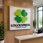 画像13: 四つ葉のクローバーとプラスのヘルシーロゴ (13)