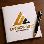 画像6: 山型UとV（またはA）の力強い成長ロゴ (6)