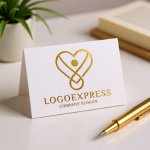 画像16: ハートと人の優しいロゴ (16)