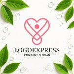 画像9: ハートと人の優しいロゴ (9)