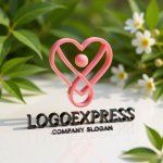 画像12: ハートと人の優しいロゴ (12)