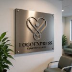 画像13: ハートと人の優しいロゴ (13)