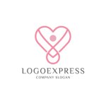 画像1: ハートと人の優しいロゴ (1)