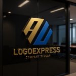 画像15: 六角形とAUの組み合わせロゴ (15)