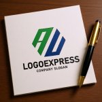 画像6: 六角形とAUの組み合わせロゴ (6)